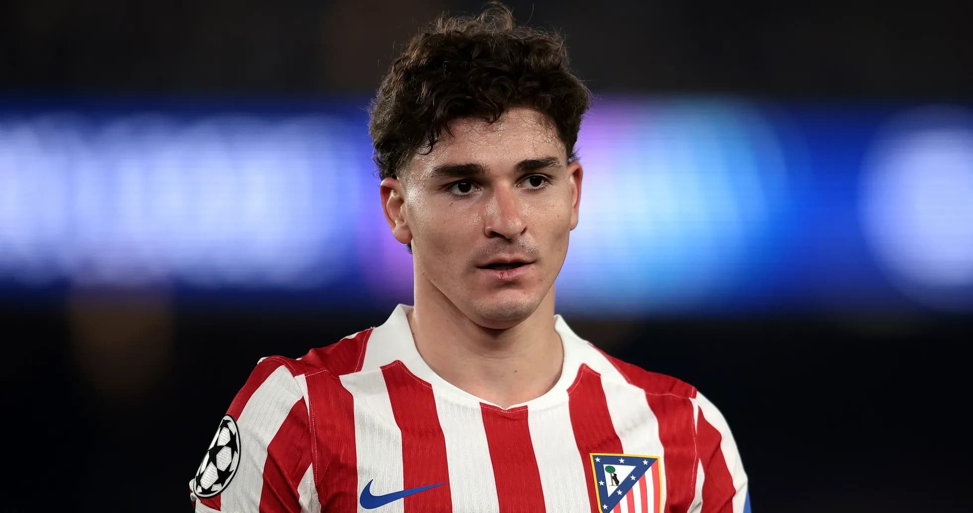 Player wearing Atlético Madrid jersey during match Player wearing Atlético Madrid jersey during match
