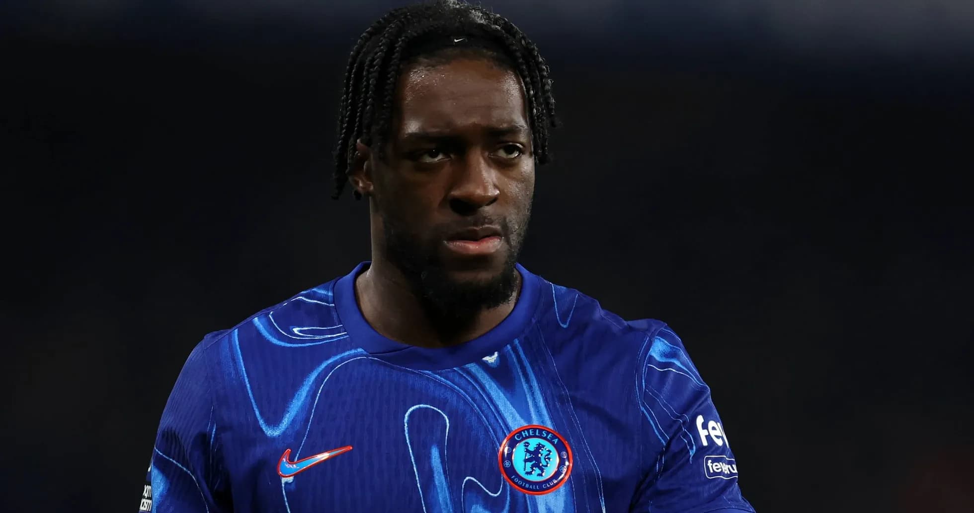 Player wearing Chelsea jersey during match Player wearing Chelsea jersey during match