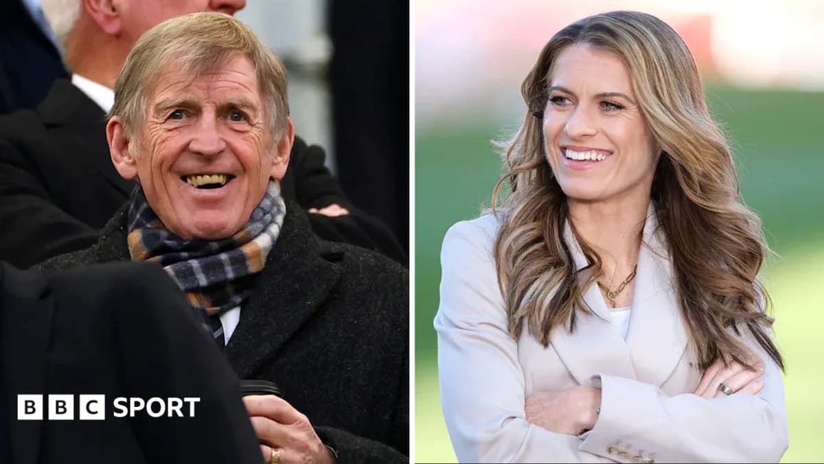Two sports commentators smiling during event Two sports commentators smiling during event