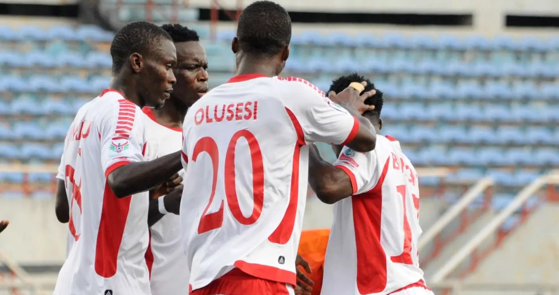 Players celebrating a goal during NPFL match Players celebrating a goal during NPFL match