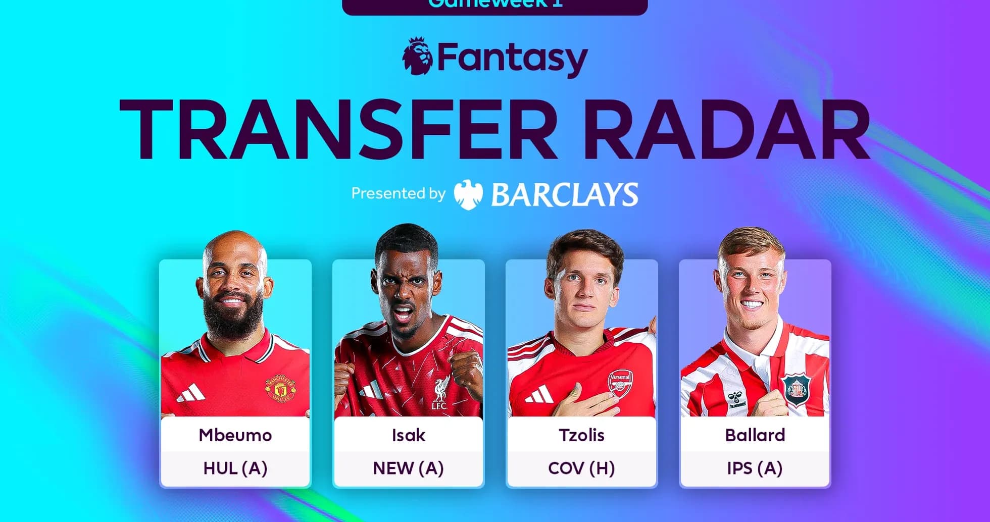 Fantasy football transfer radar featuring four players Fantasy football transfer radar featuring four players