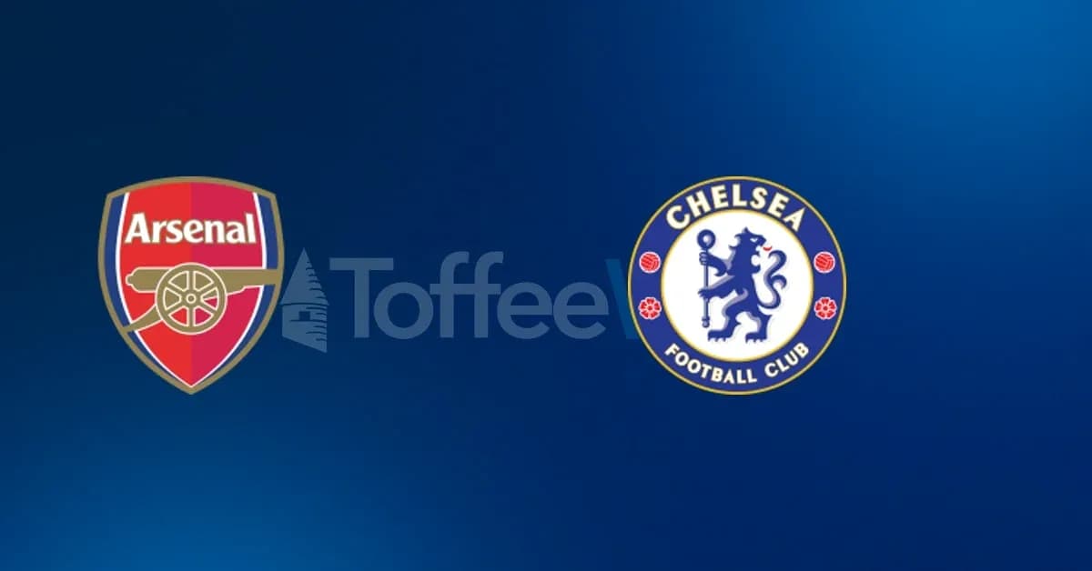 Logos of Arsenal and Chelsea football clubs Logos of Arsenal and Chelsea football clubs