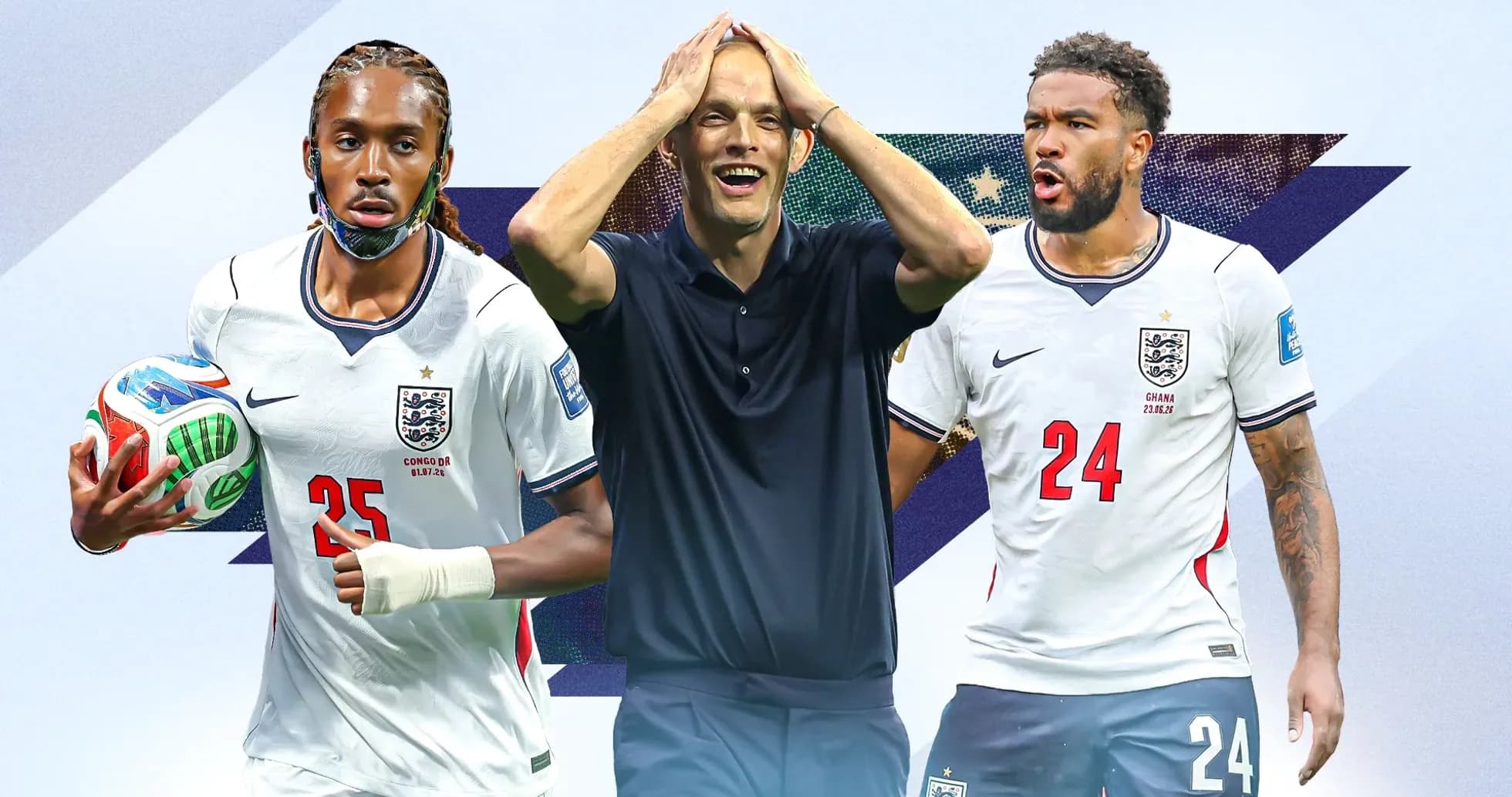 England players with manager celebrating during match England players with manager celebrating during match