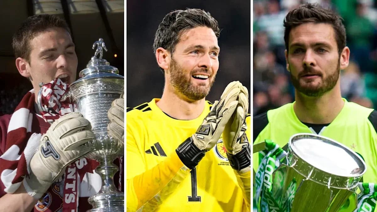 Three goalkeepers holding trophies in various poses Three goalkeepers holding trophies in various poses