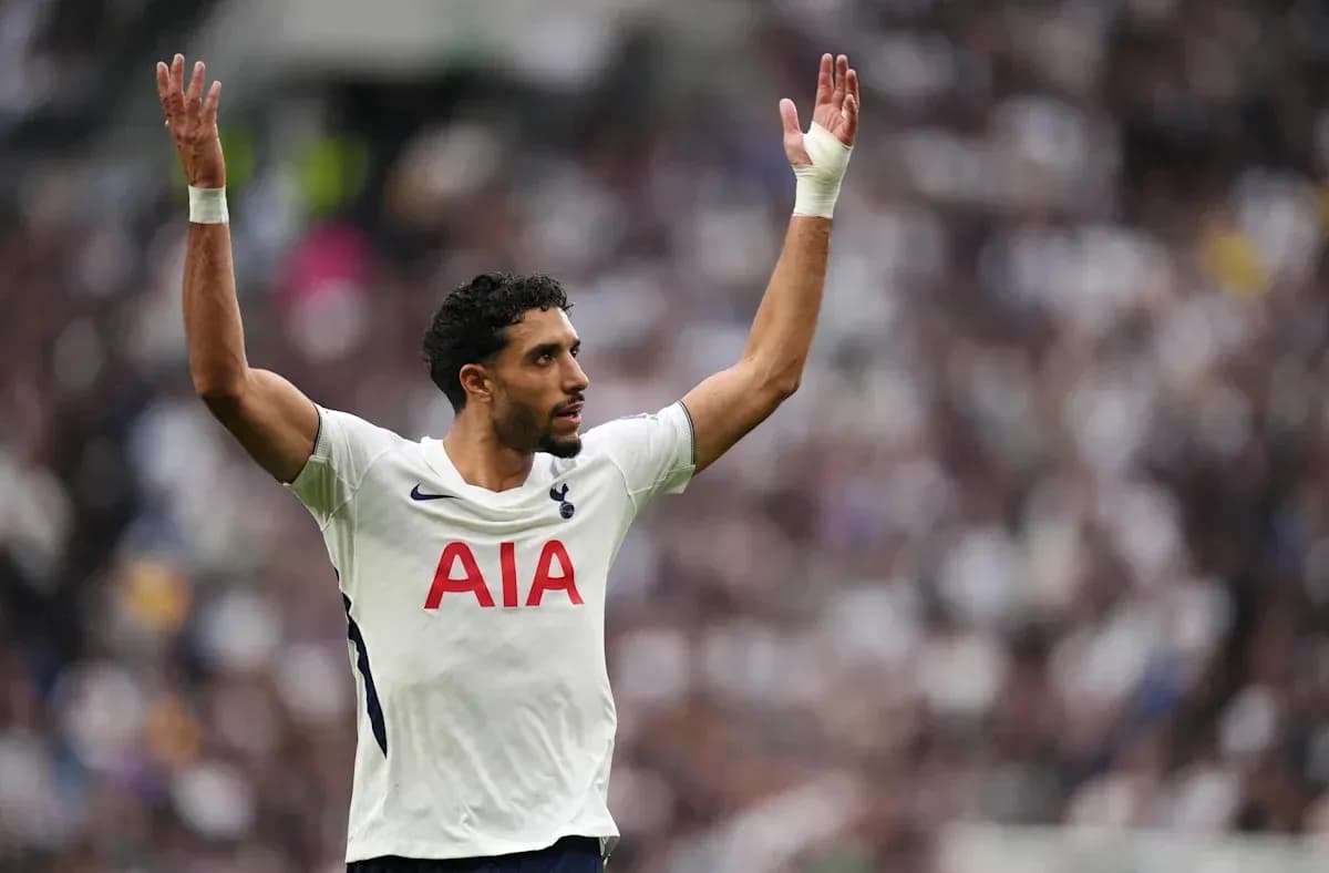 Player gesturing during a football match at stadium Player gesturing during a football match at stadium