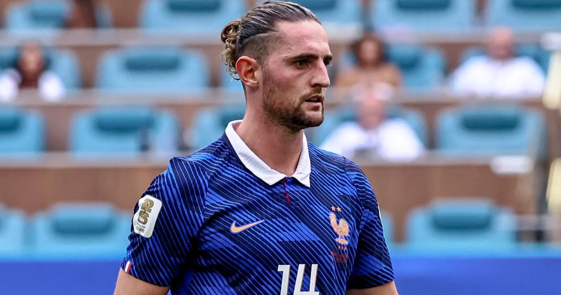 Player in blue France jersey during match Player in blue France jersey during match