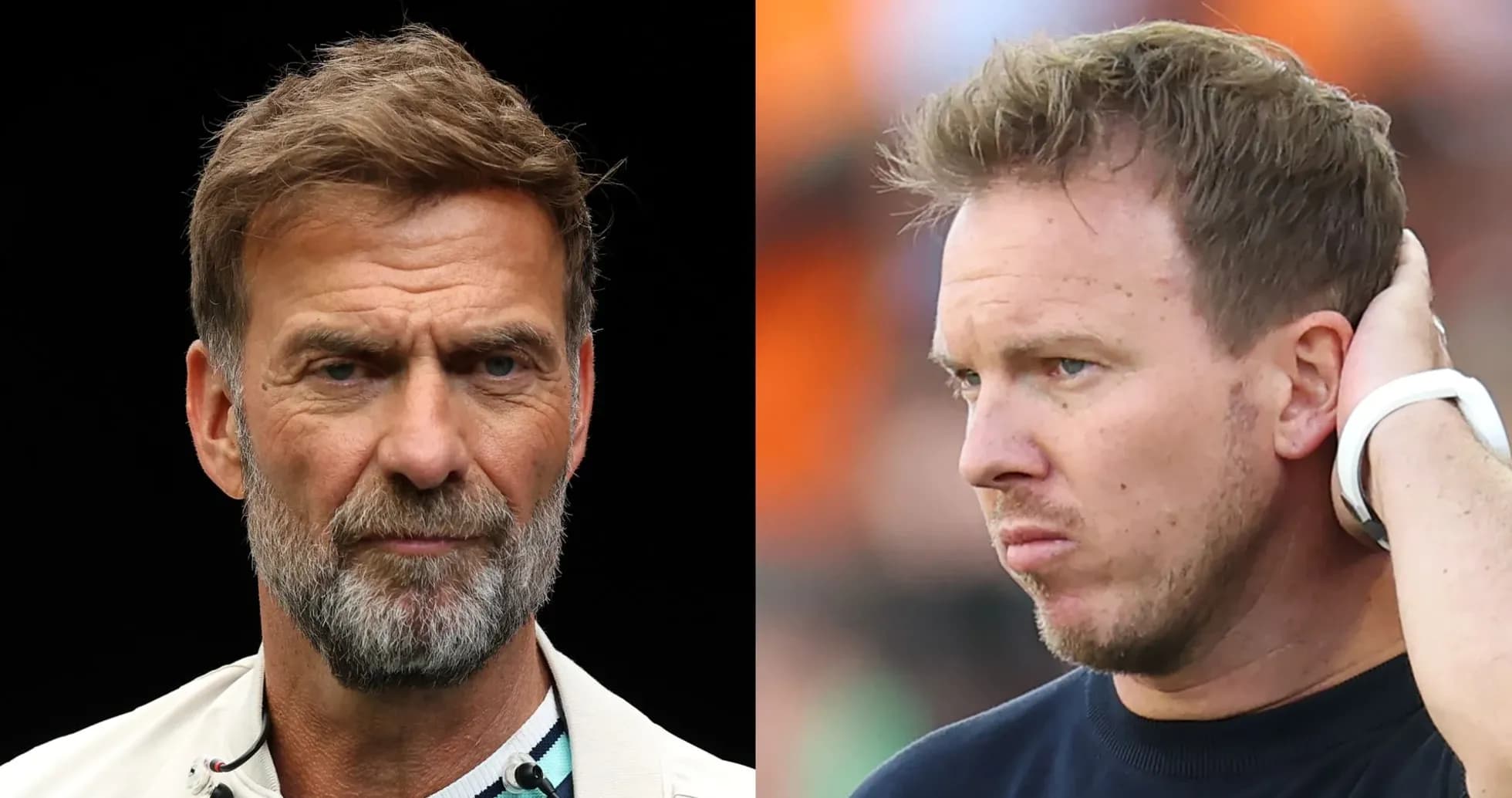 Two football managers facing each other Two football managers facing each other