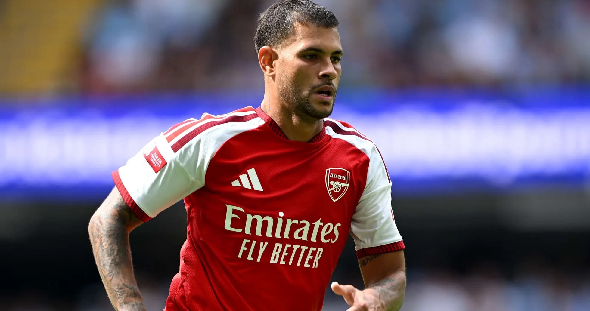 Player in Arsenal jersey during Premier League match Player in Arsenal jersey during Premier League match
