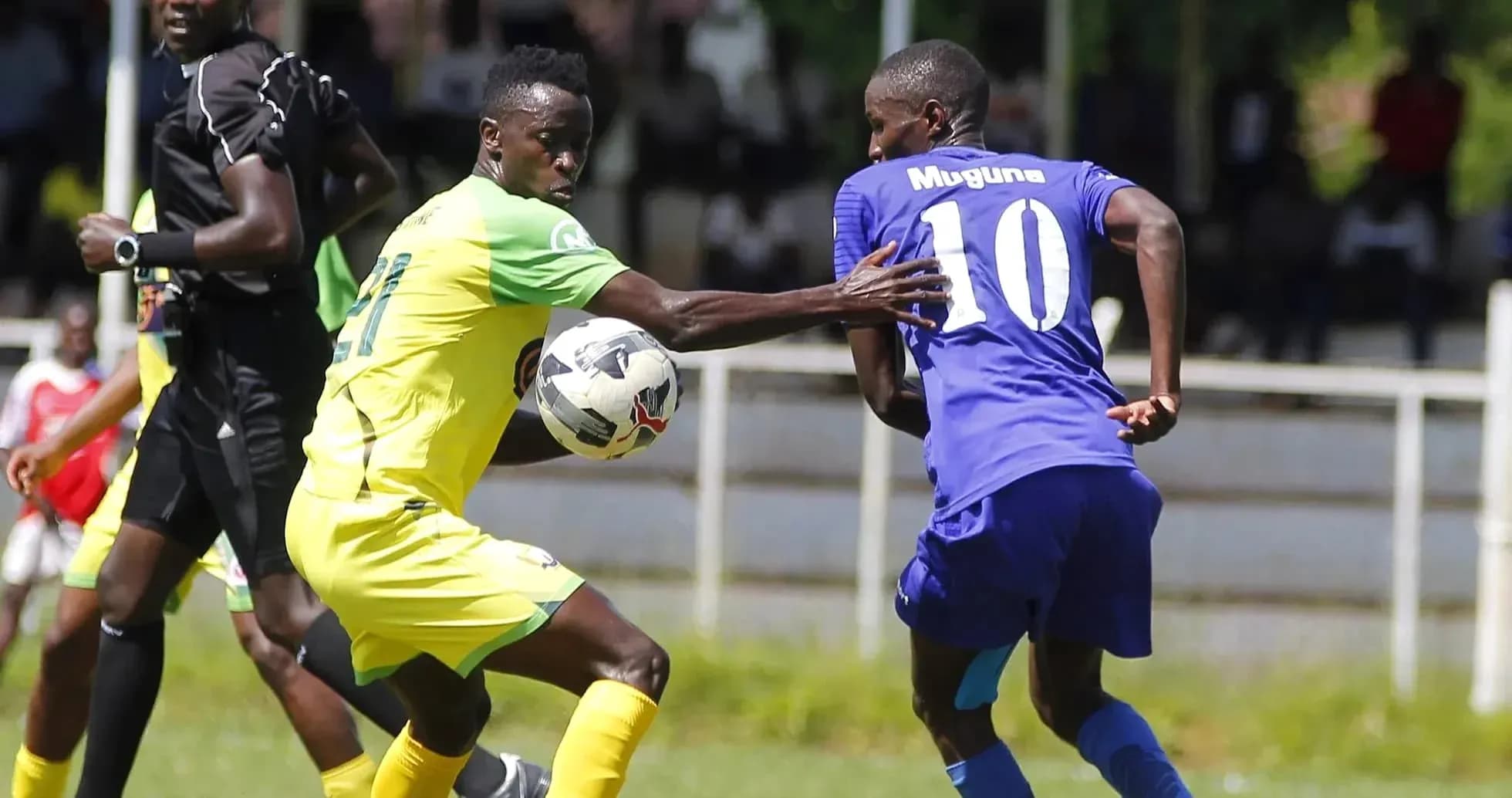 Mathare United player battling for the ball Mathare United player battling for the ball