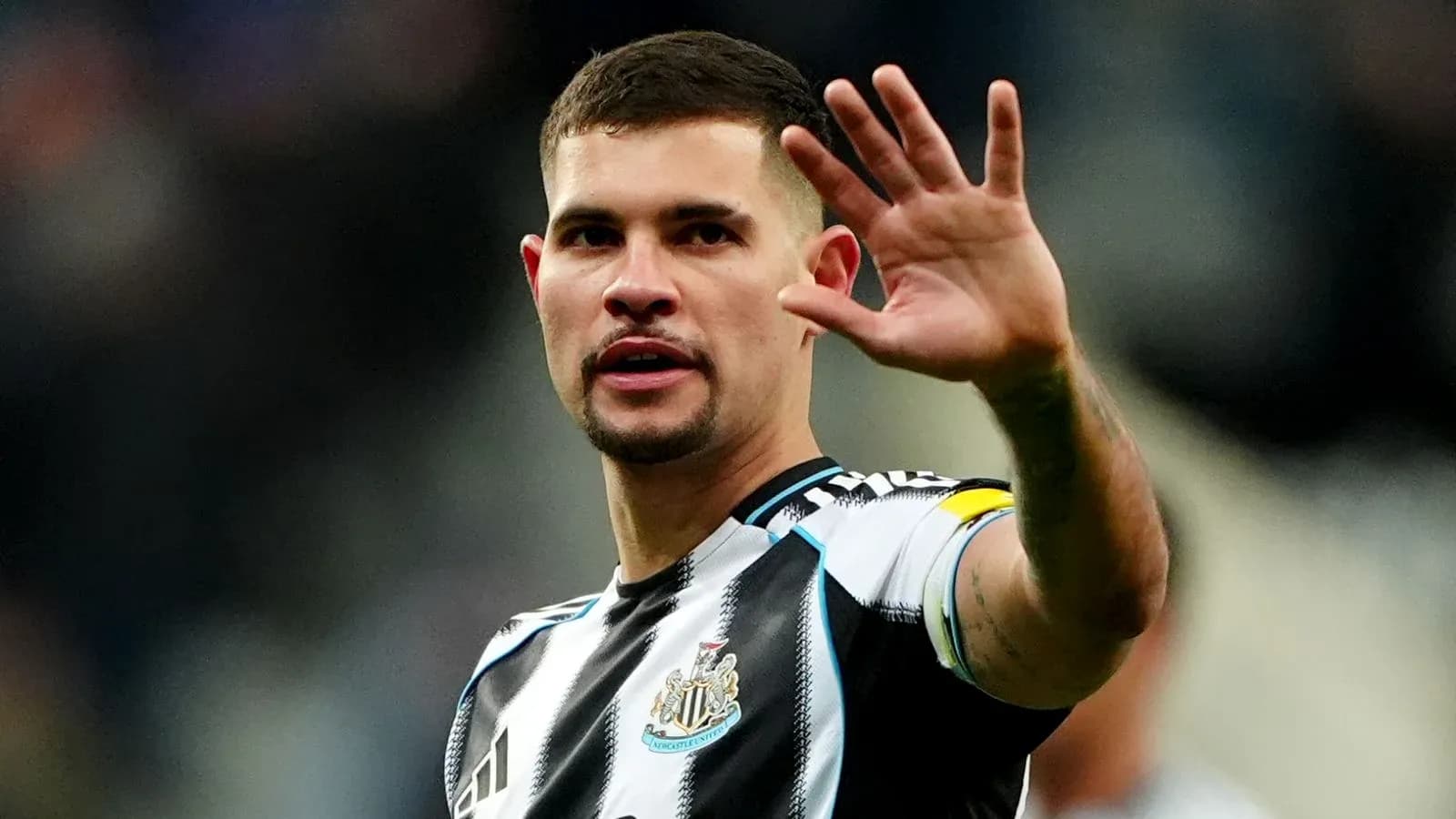 Player gesturing during a match for Newcastle United Player gesturing during a match for Newcastle United