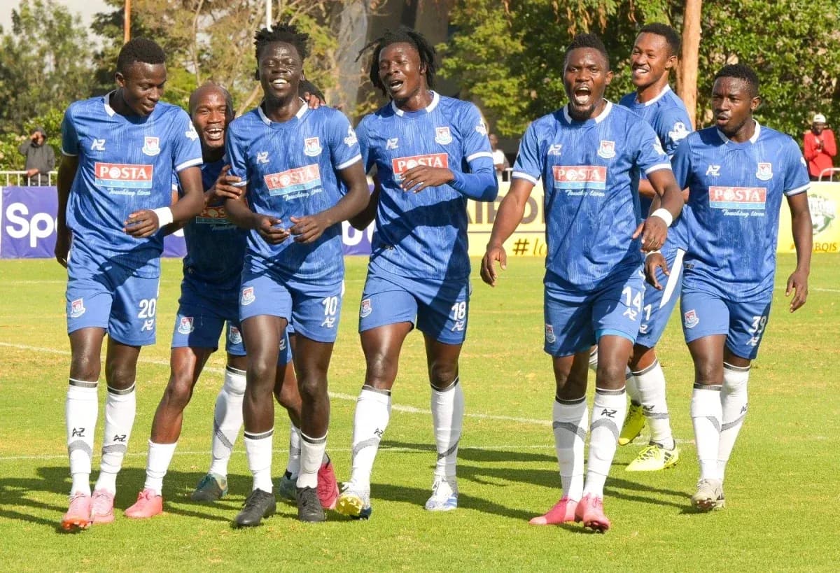 Posta Rangers FC players celebrating a goal Posta Rangers FC players celebrating a goal