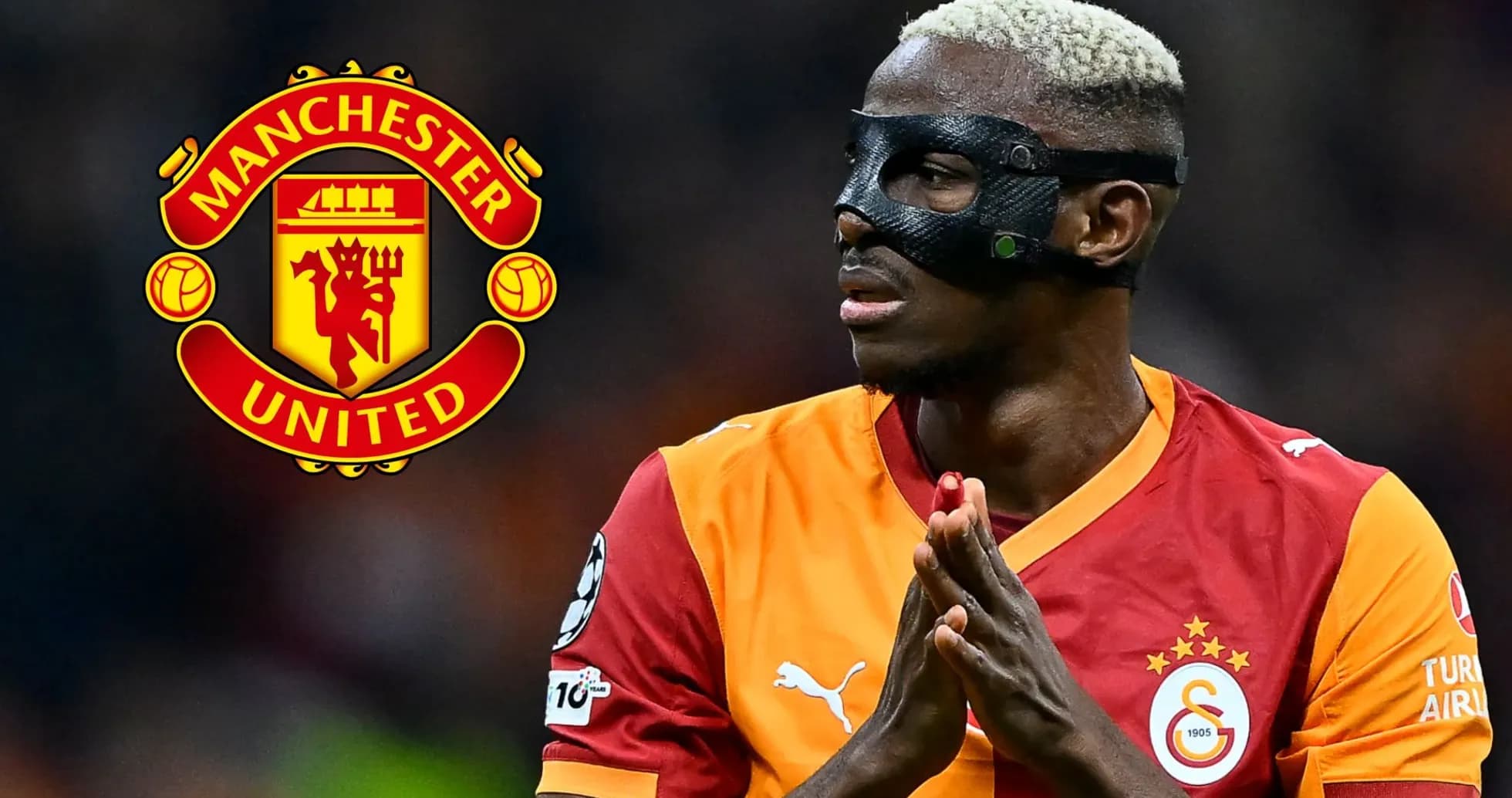Player in mask wearing Galatasaray jersey Player in mask wearing Galatasaray jersey