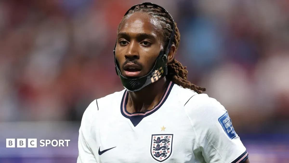 Player wearing mask during match for England Player wearing mask during match for England