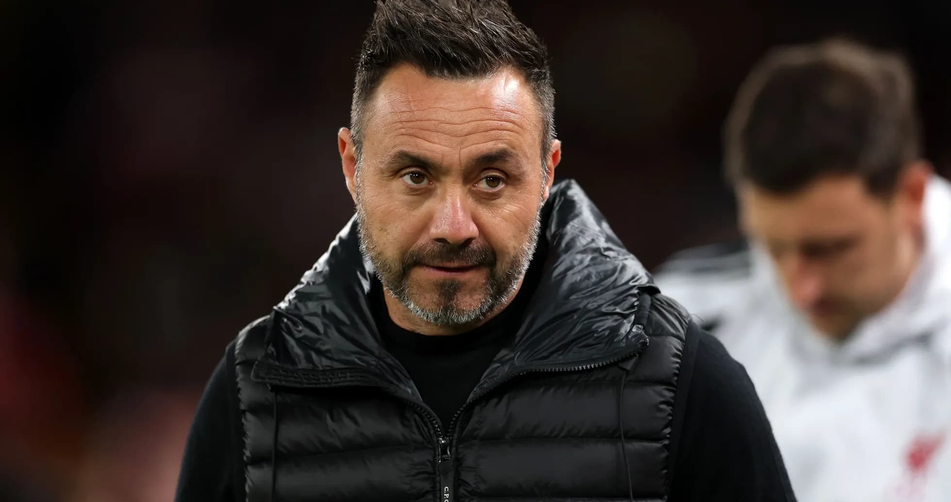 Football manager on the sidelines during match Football manager on the sidelines during match
