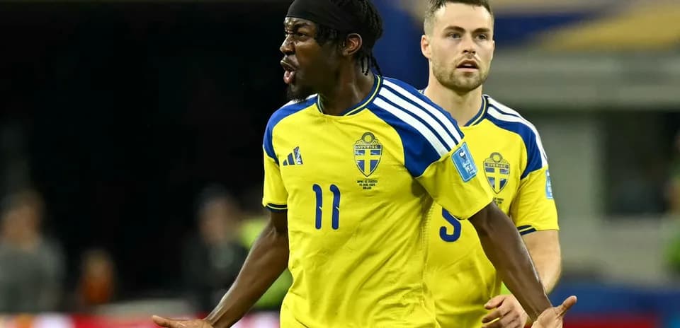 Swedish players celebrating during a match Swedish players celebrating during a match