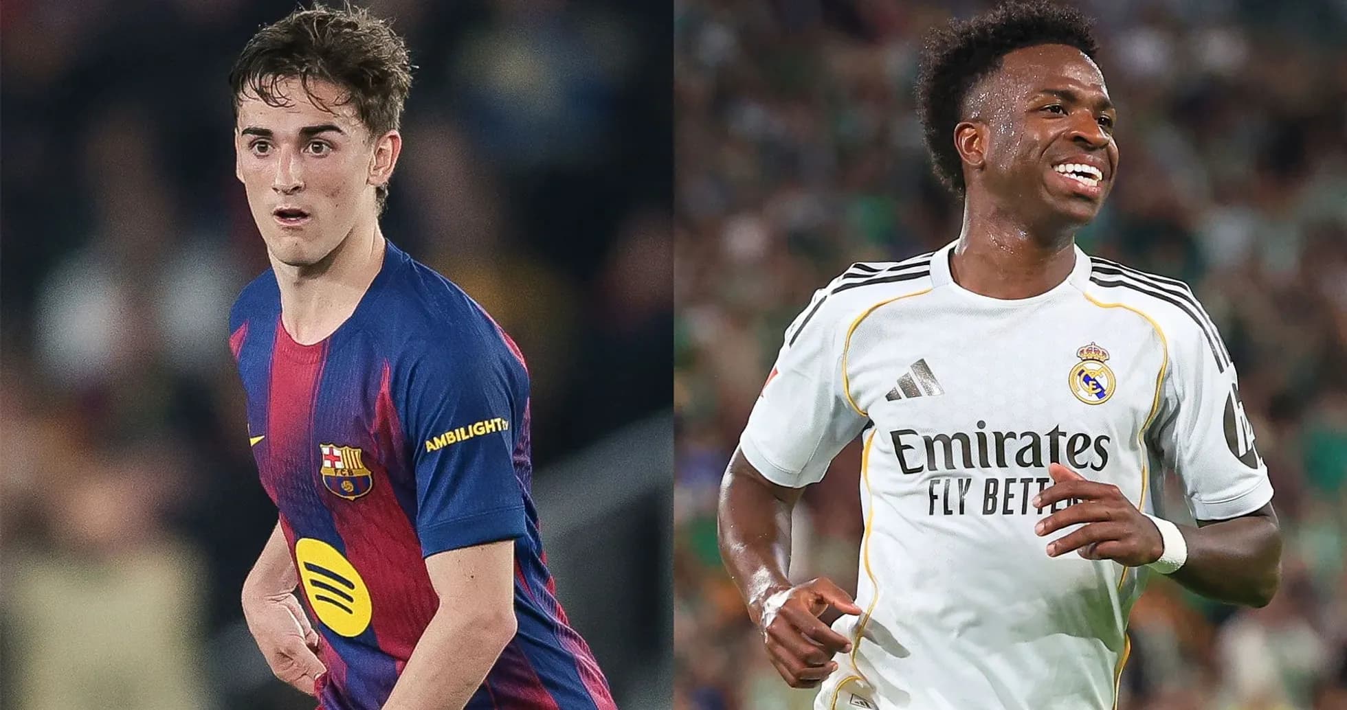 Bilateral image of players from Barcelona and Real Madrid Bilateral image of players from Barcelona and Real Madrid