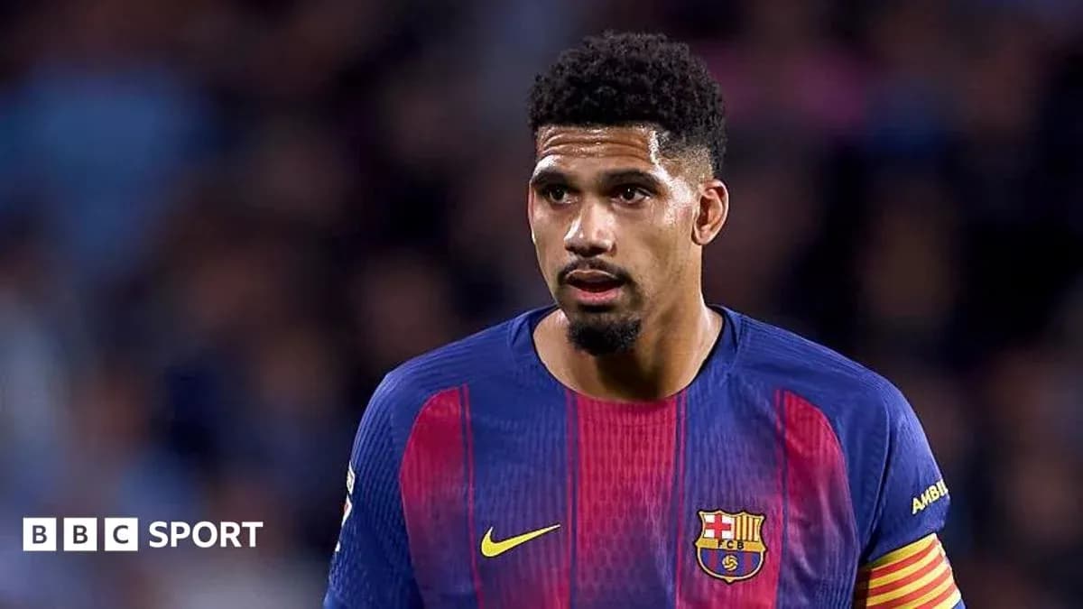 Barcelona player in match uniform on field Barcelona player in match uniform on field