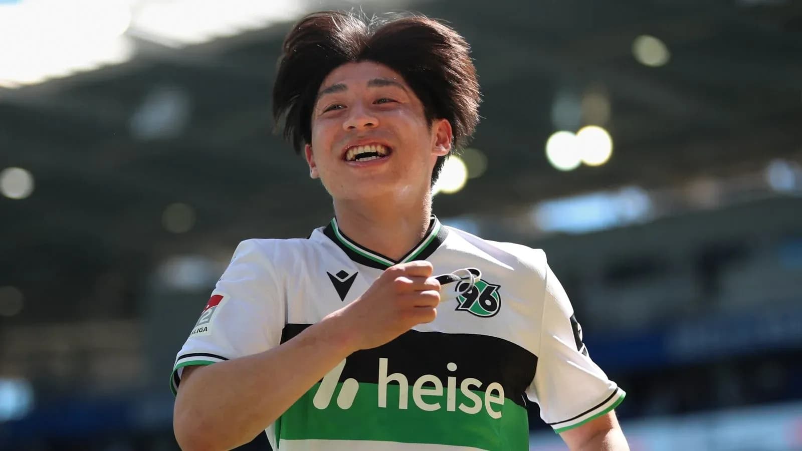 Player celebrating after scoring a goal during match Player celebrating after scoring a goal during match