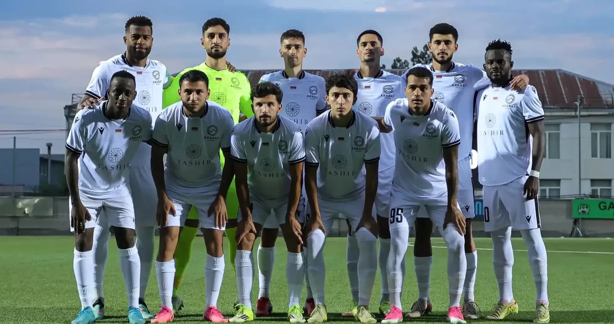 Ararat-Armenia team posing before the match Ararat-Armenia team posing before the match