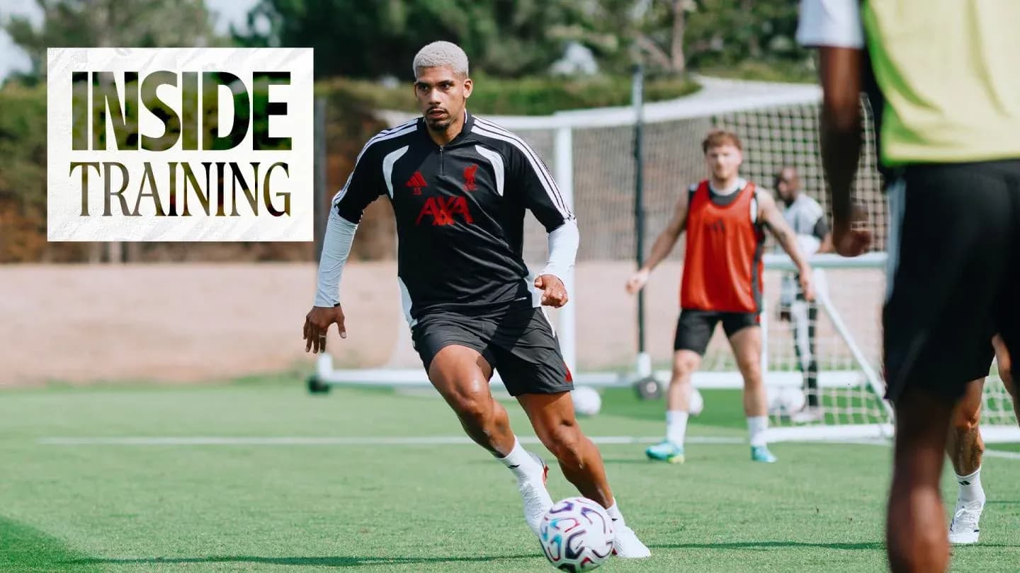 Player dribbling soccer ball during training session Player dribbling soccer ball during training session