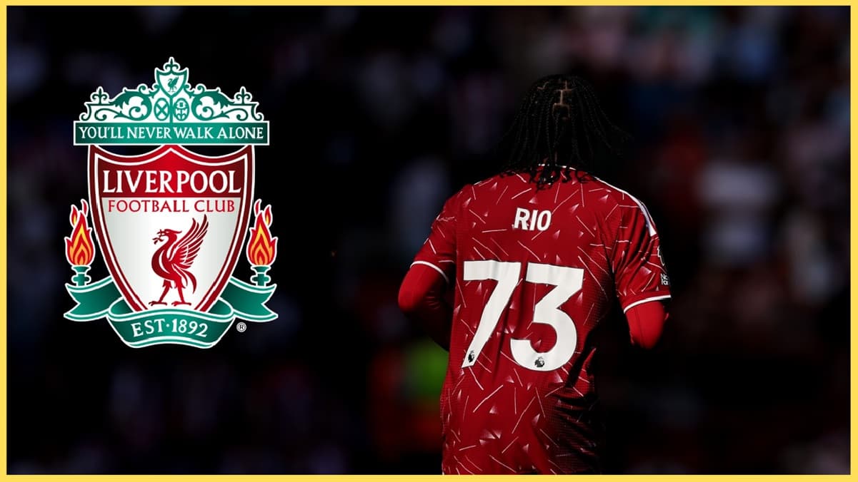 Player in Liverpool jersey with number 73 Player in Liverpool jersey with number 73