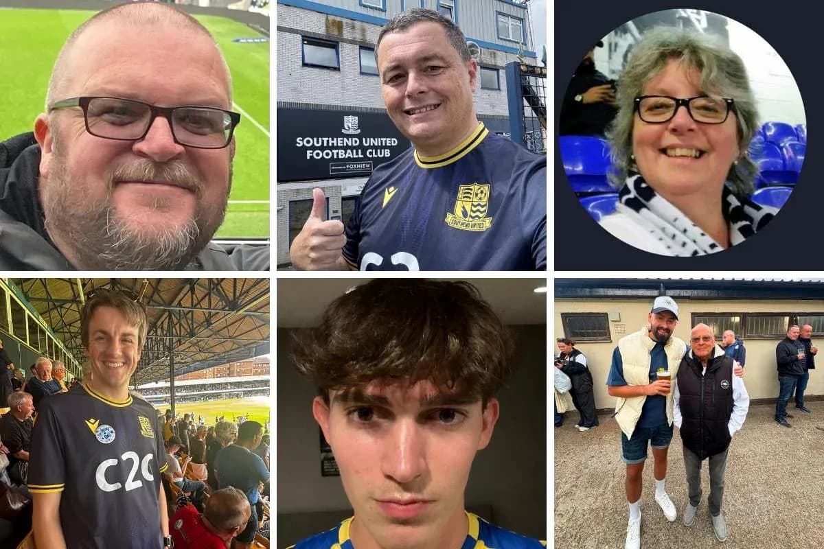 Collage of Southend United football fans at matches Collage of Southend United football fans at matches