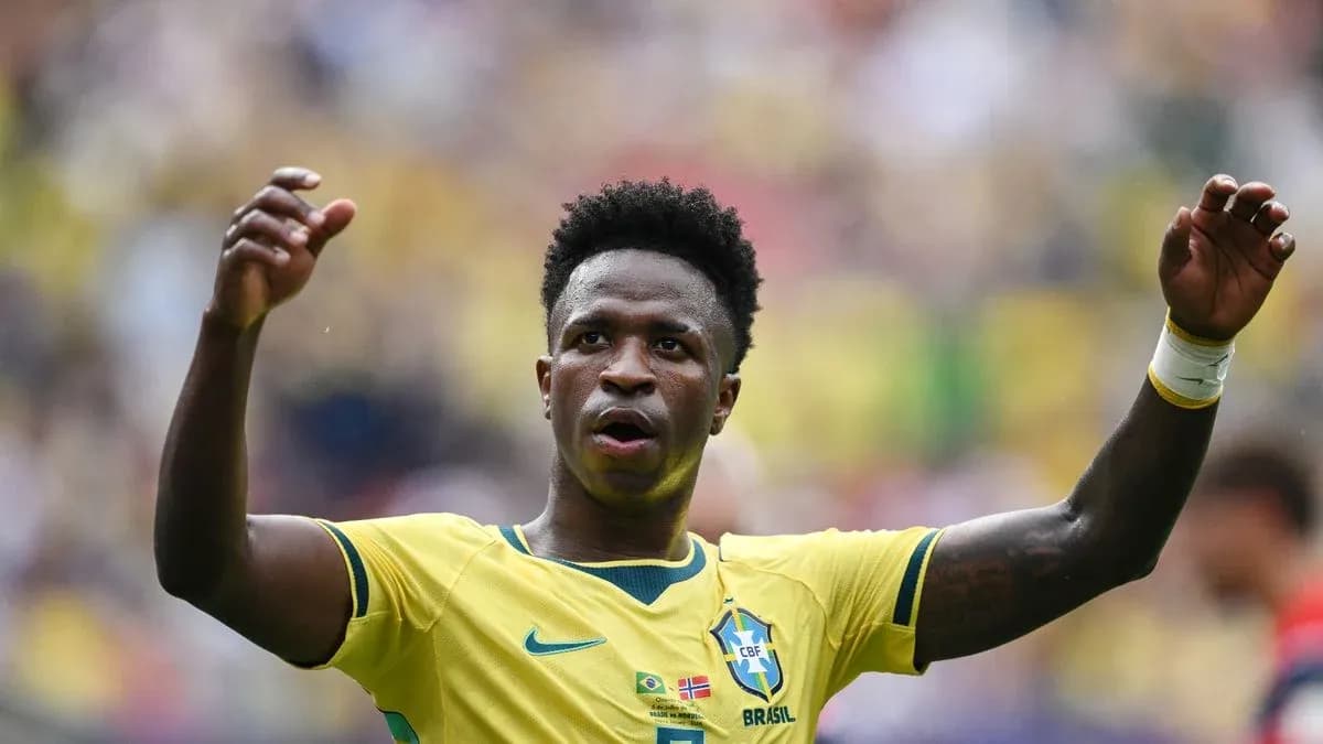 Player celebrating during a Brazil national team match Player celebrating during a Brazil national team match