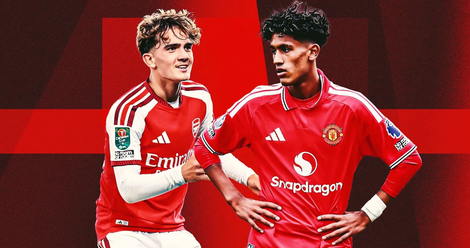 Arsenal and Manchester United players posing together Arsenal and Manchester United players posing together