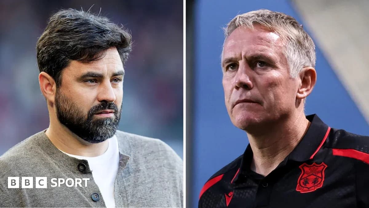 Two football managers in separate portraits Two football managers in separate portraits