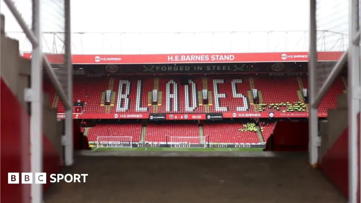 View of H.E. Barnes Stand with 'BLADES' displayed View of H.E. Barnes Stand with 'BLADES' displayed