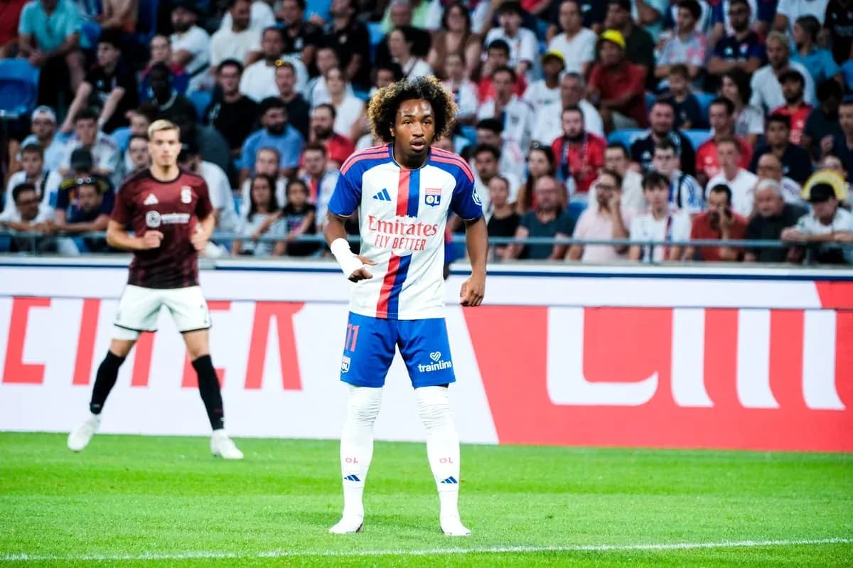 Player in action during a football match Player in action during a football match