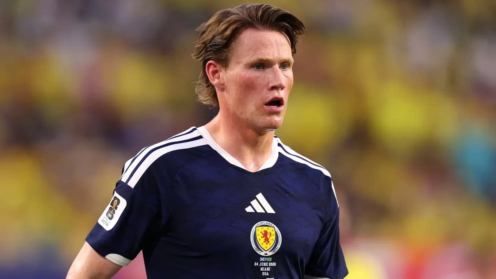 Scottish player in blue jersey during match Scottish player in blue jersey during match