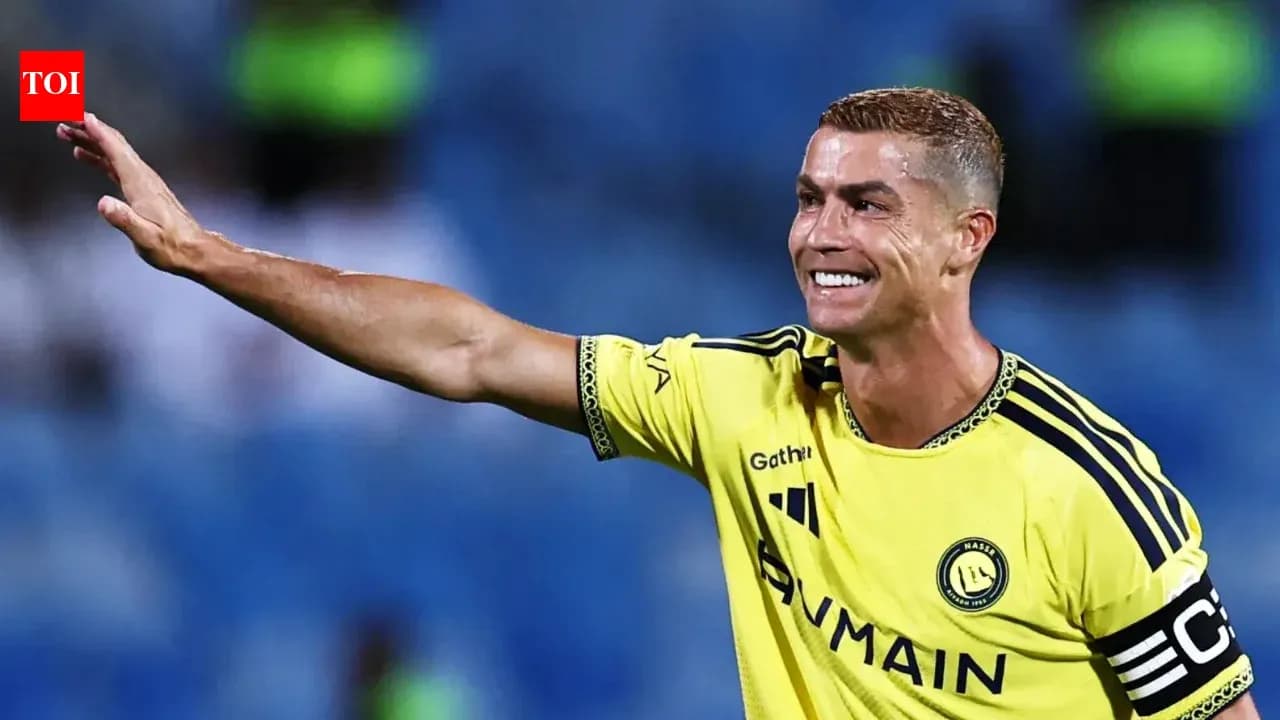 Cristiano Ronaldo celebrating during a match Cristiano Ronaldo celebrating during a match