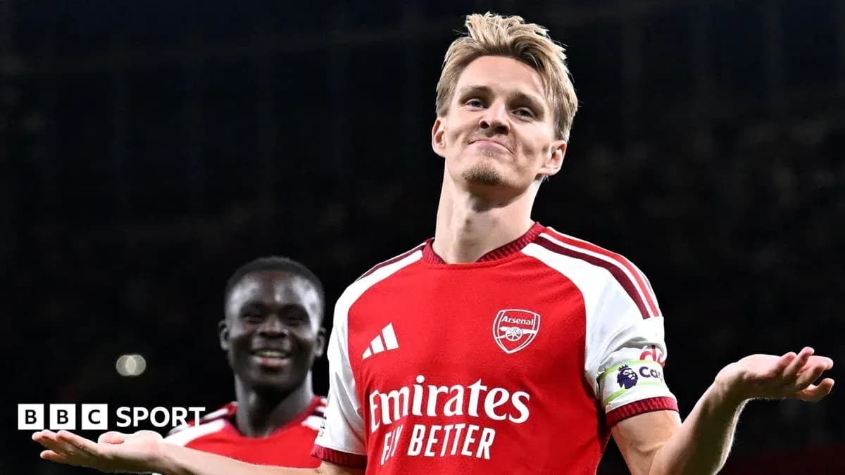 Arsenal player celebrating during a match Arsenal player celebrating during a match