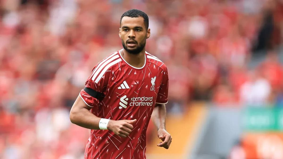 Player wearing Liverpool kit during match Player wearing Liverpool kit during match