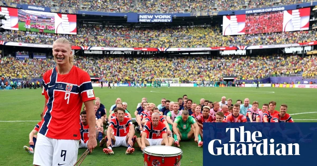 Norway team celebrating on field after match Norway team celebrating on field after match