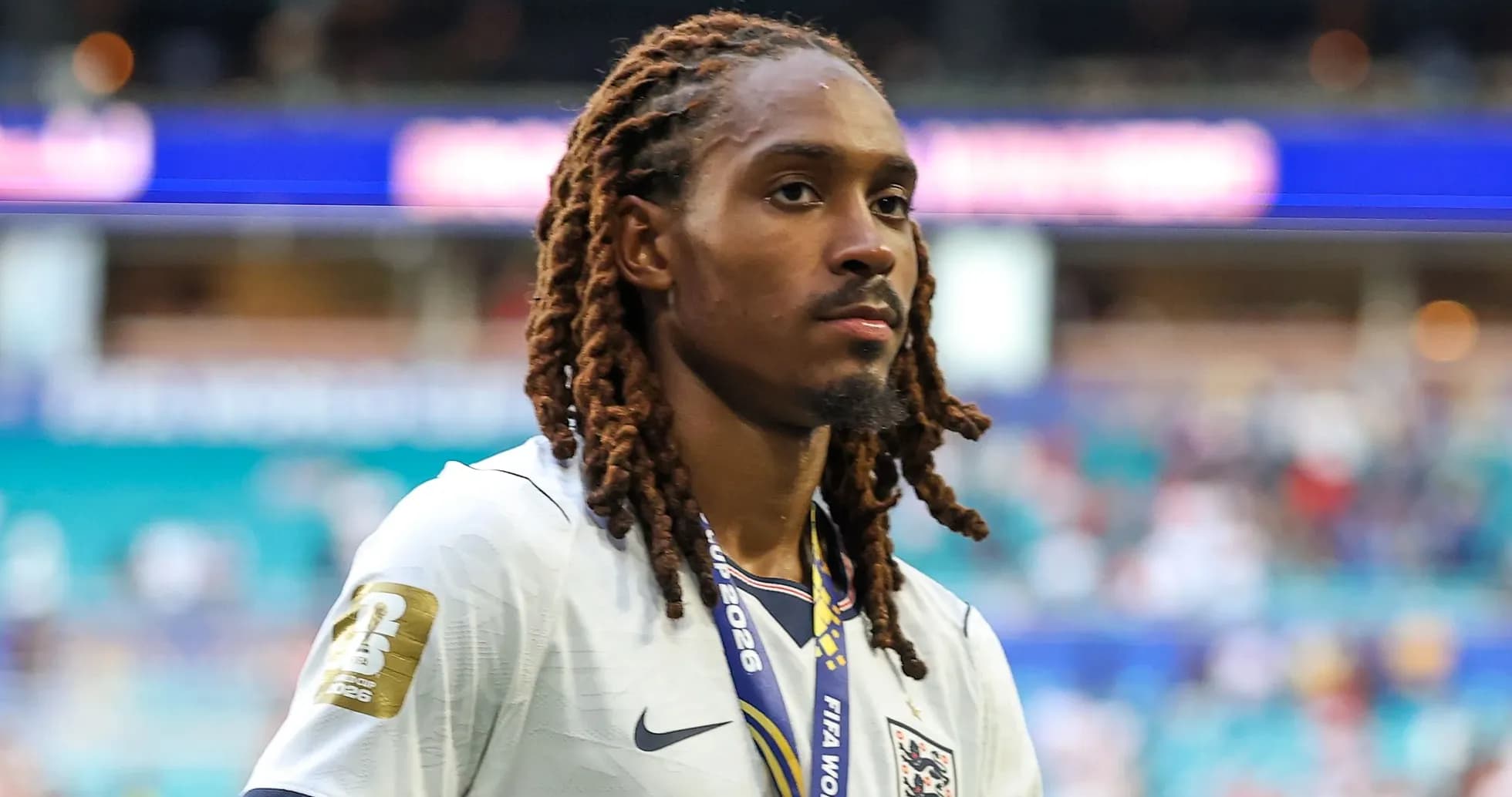 Player walking off the field in England kit Player walking off the field in England kit