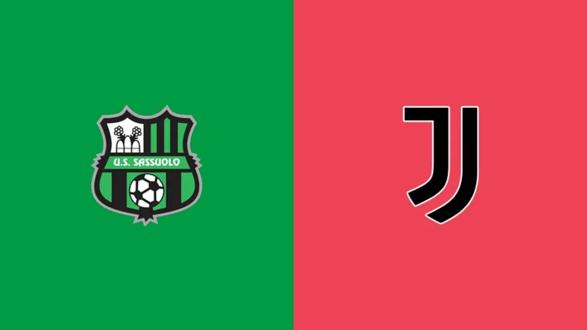 Logos of U.S. Sassuolo and Juventus teams Logos of U.S. Sassuolo and Juventus teams