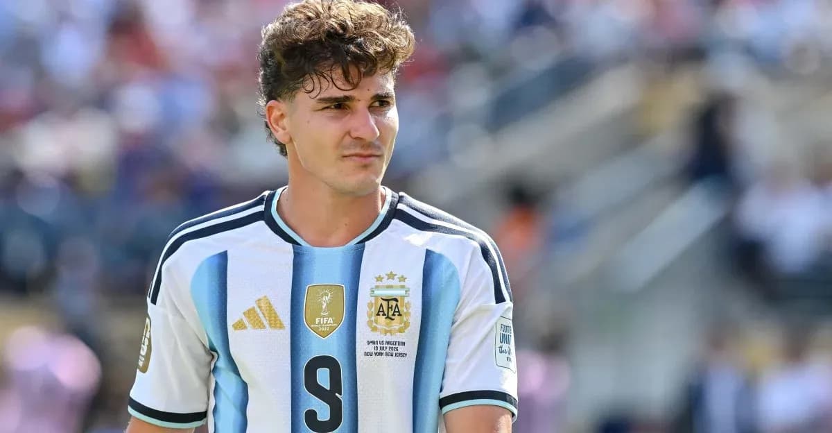 Player wearing Argentina jersey during match Player wearing Argentina jersey during match