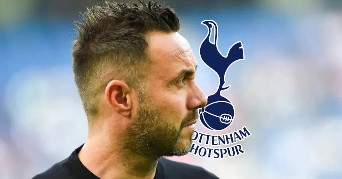 Profile of a man beside Tottenham Hotspur logo Profile of a man beside Tottenham Hotspur logo