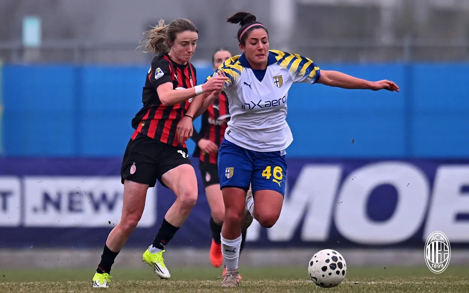 AC Milan vs Parma women's football match action AC Milan vs Parma women's football match action
