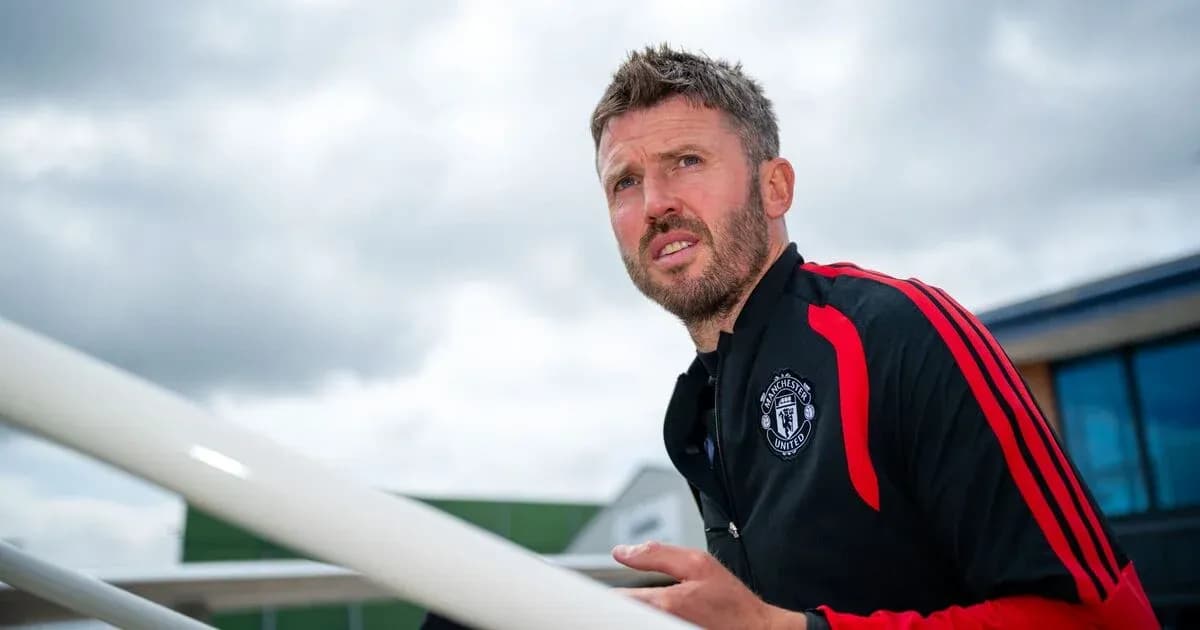 Coach observing training session at Manchester United facility Coach observing training session at Manchester United facility