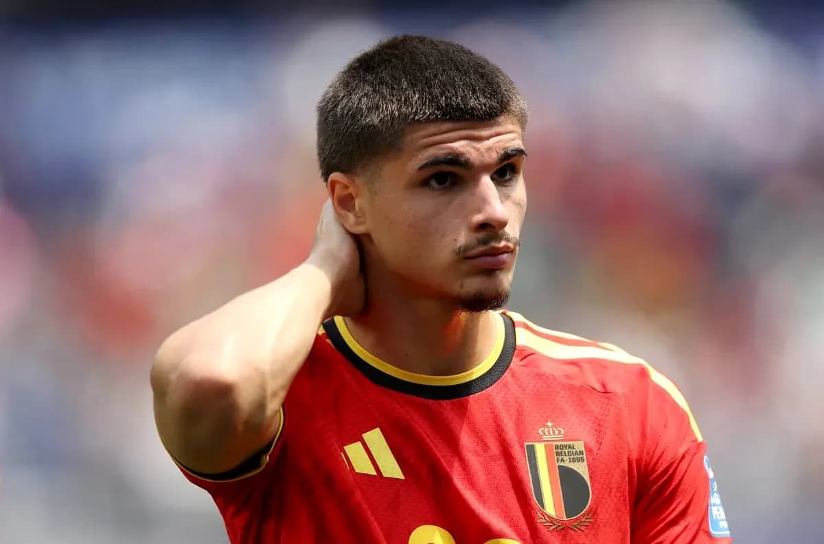 Player in Belgium kit during a match Player in Belgium kit during a match
