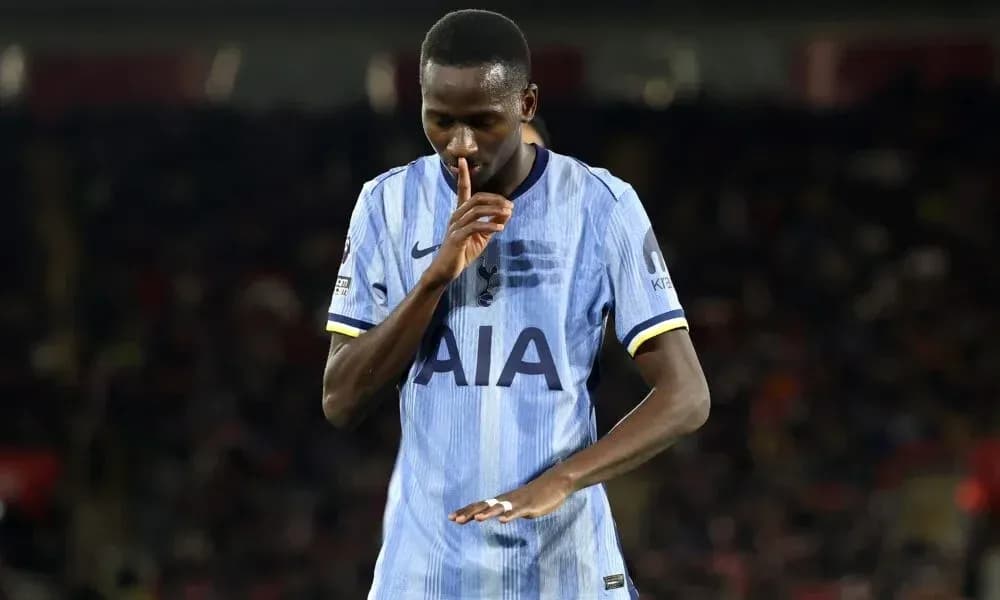 Player gesturing with finger to lips during match Player gesturing with finger to lips during match