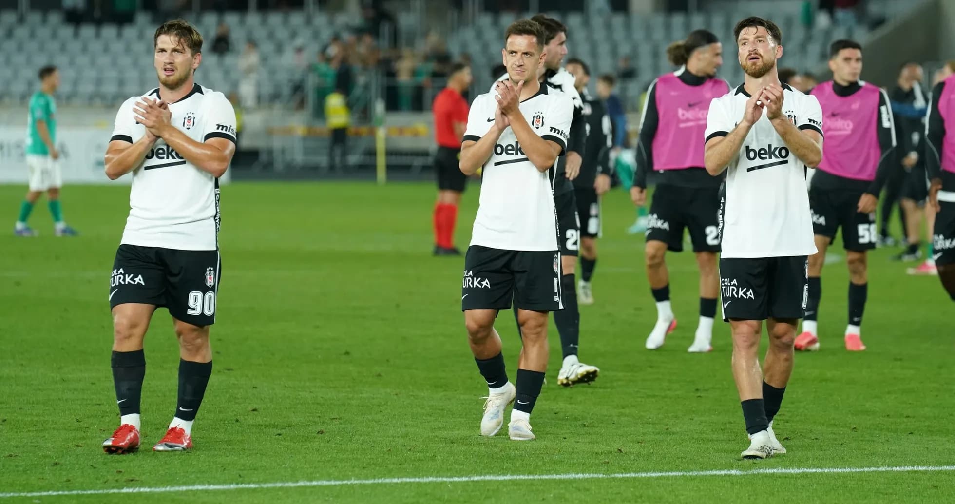 Beşiktaş players celebrating after a match Beşiktaş players celebrating after a match