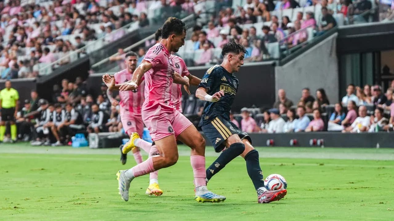 Players competing during Philadelphia Union vs Inter Miami Players competing during Philadelphia Union vs Inter Miami