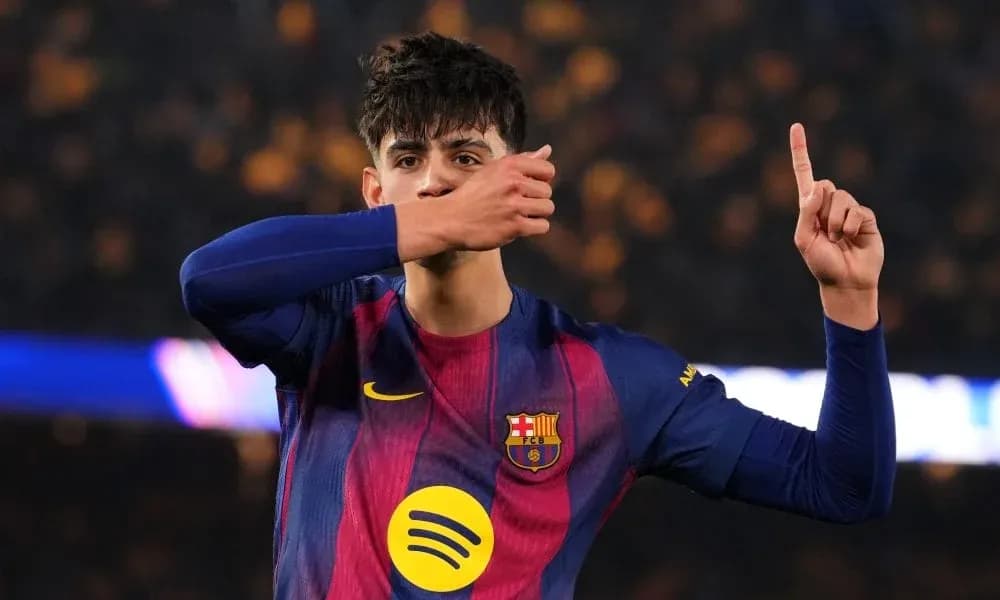 FC Barcelona player celebrating a goal during match FC Barcelona player celebrating a goal during match