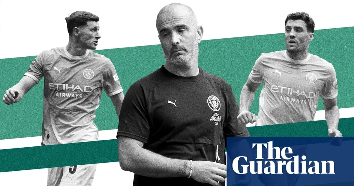 Two players and a coach from Manchester City Two players and a coach from Manchester City