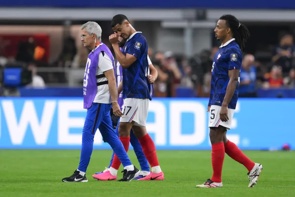Player assisted off the field during a match Player assisted off the field during a match