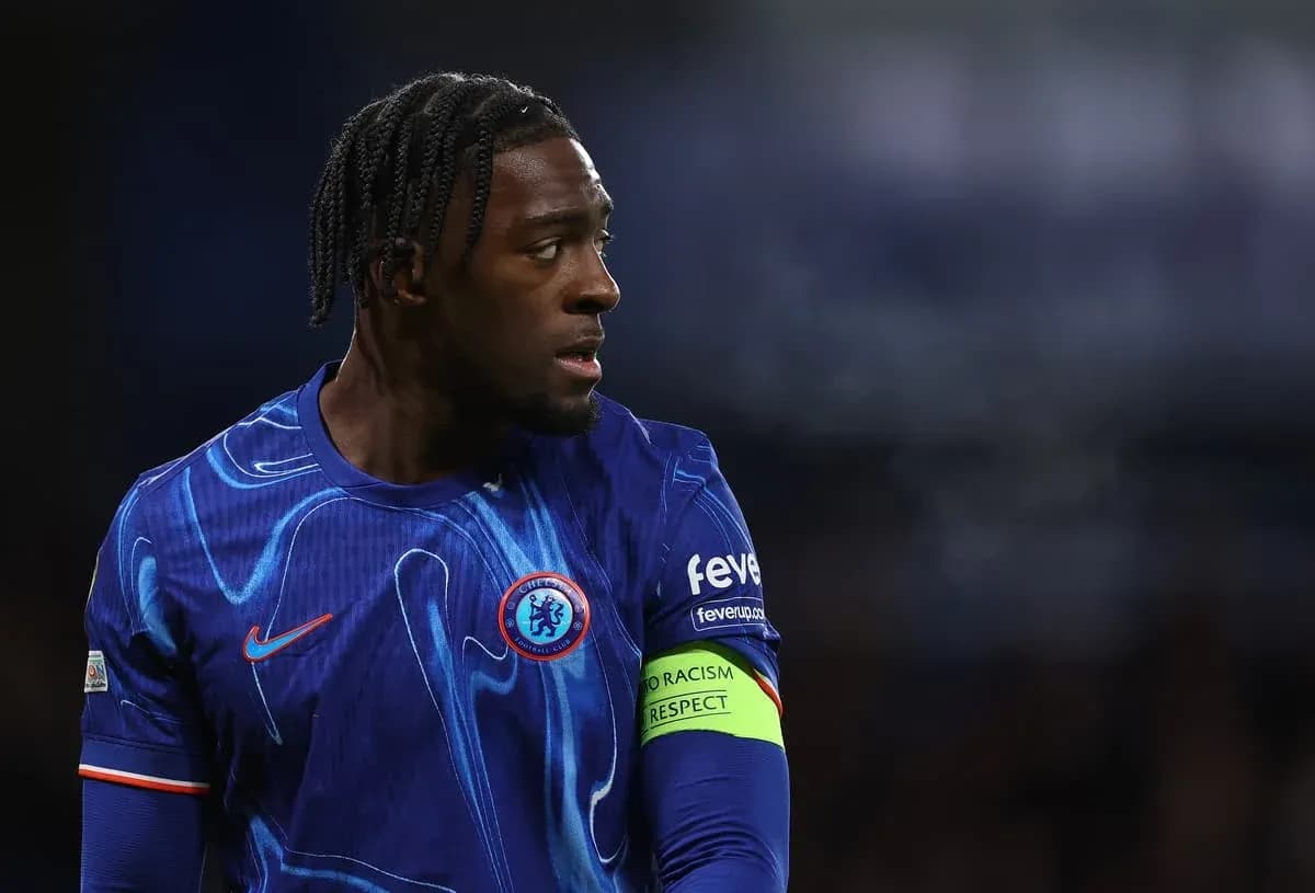 Player in blue Chelsea kit during match Player in blue Chelsea kit during match